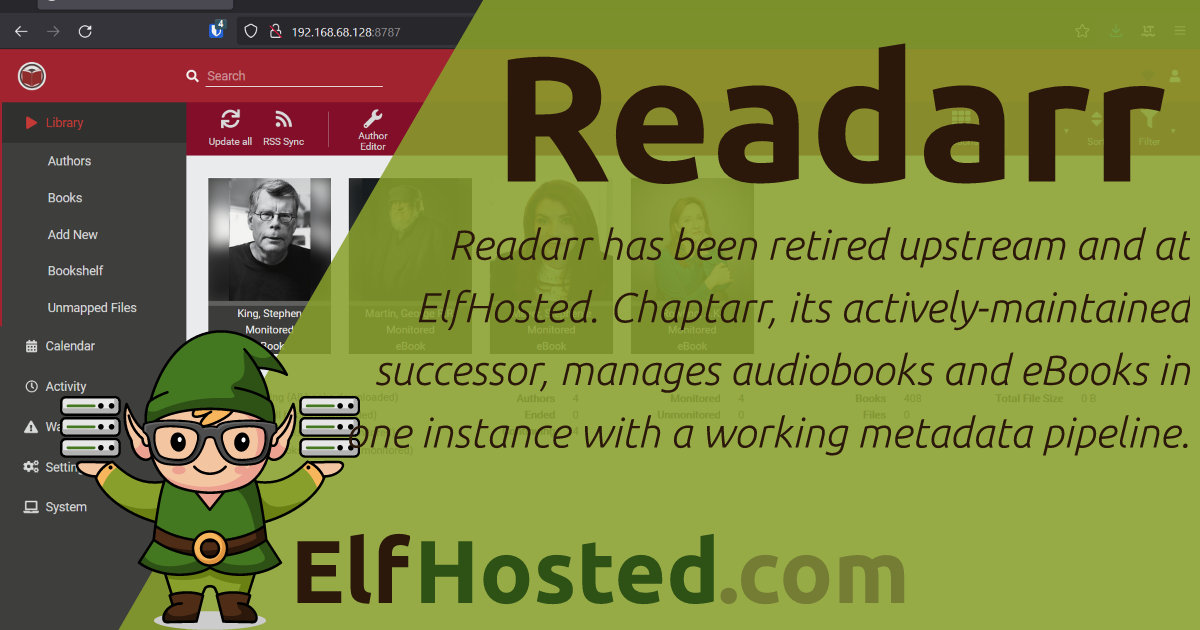 Hosted Readarr - Cloud Ebook & Audiobook Management | ElfHosted