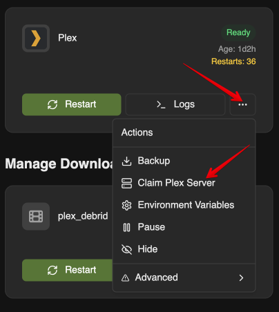 Claim Plex server using ElfBot