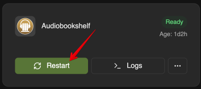 Restarting an app in ElfBot