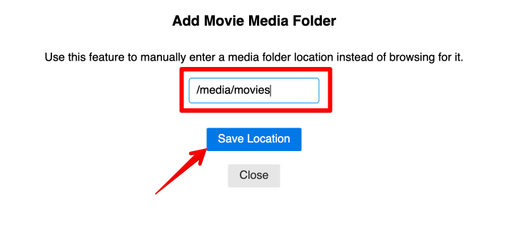 Choosing a location for a movies/series folder in RPDB