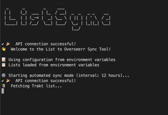 Screenshot of List-Sync